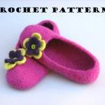 Adult Felted Slippers Croc..