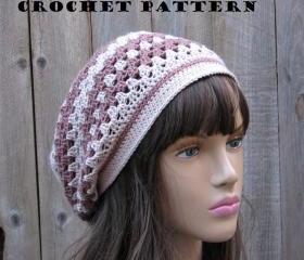 Crochet Pattern - Slouchy Spring Hat, Crochet Pattern PDF, Pattern No. 43