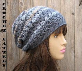 Crochet Hat - Slouchy Hat, Crochet Pattern PDF,Easy, Great For Beginners, Pattern No. 27